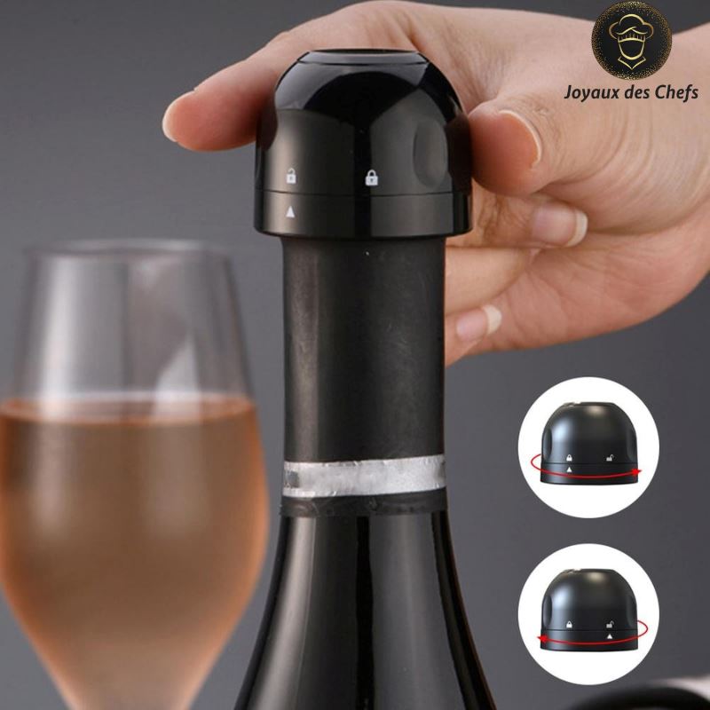 4 Pack Champagne & Wine Stopper en acier inoxydable avec silicone de  qualité alimentaire, économiseur réutilisable pour le vin, champagne, cava,  prosecco et mousseux, bouchon de vin, S