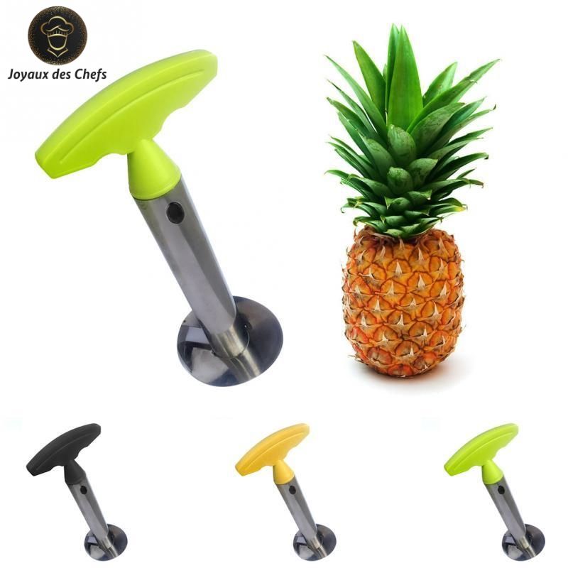Trancheuse d'ananas en acier inoxydable - Coupe-ananas LeJihomeca - Machine  à éplucher les ananas - Couteau à éplucher les fruits - Gadget de cuisine